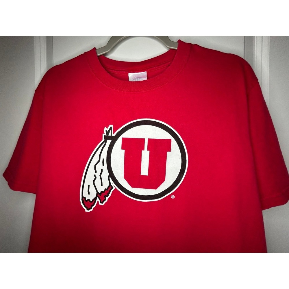 Vintage Y2k "University‎ Of Utah" Big Logo Graphic T-Shirt Mens Medium No Flaws